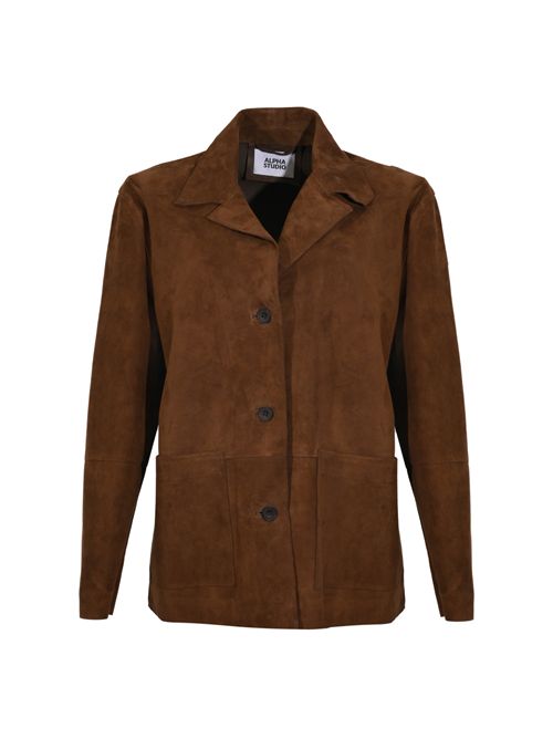 Giacca in suede Caffè Alpha studio | AD-6630N2017